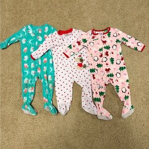 Cozy Kids Footie Pajamas Set - Pink, White, and Teal